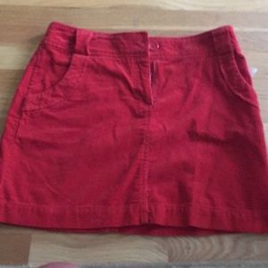 Red mini skirt